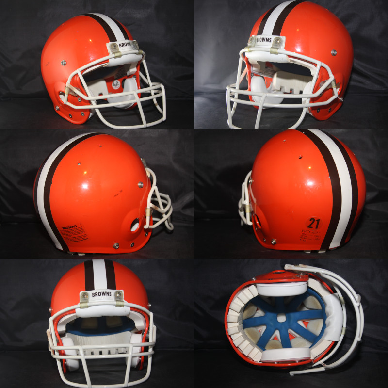 cleveland browns game used helmet