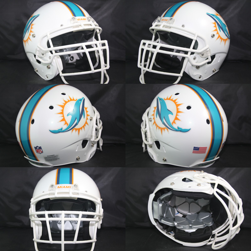 MIAMI DOLPHINS CUSTOM FULL SIZE SCHUTT AIR YOUTH NFL FOOTBALL