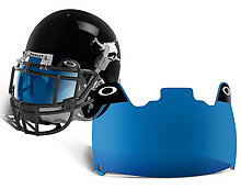 blue oakley visor football